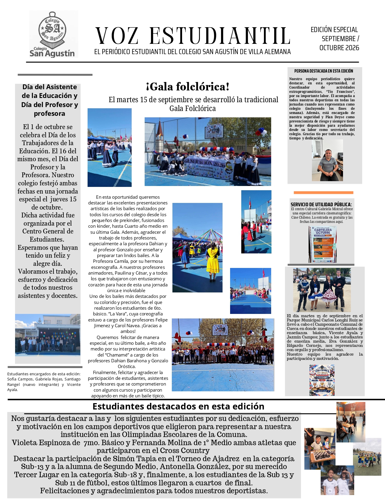 Portada de Voz Estudiantil del 21/10/2026 18:00